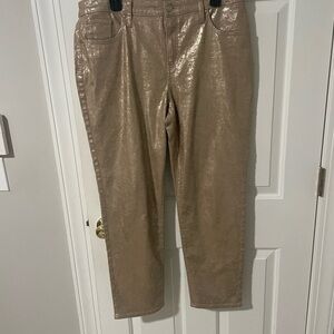 Sz14 Chicos do slimming stretch gold pants